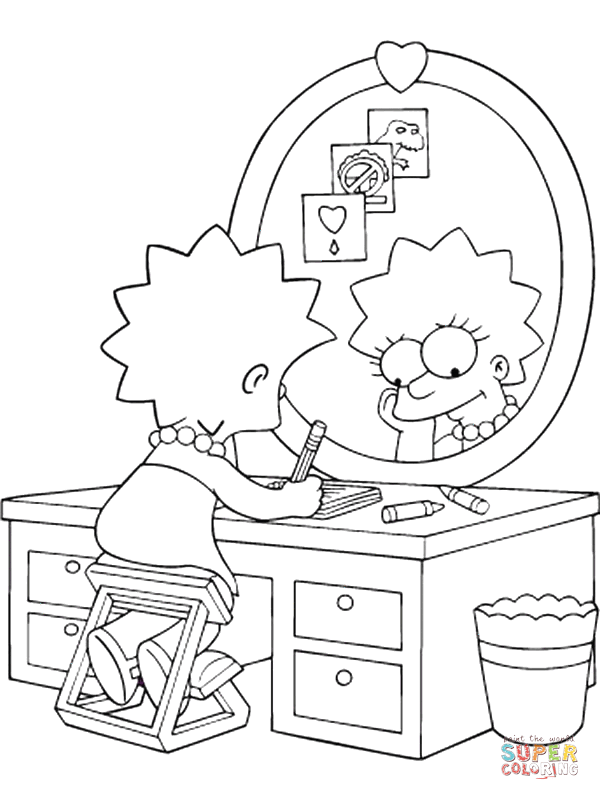 Lisa is writing a love letter coloring page free printable coloring pages