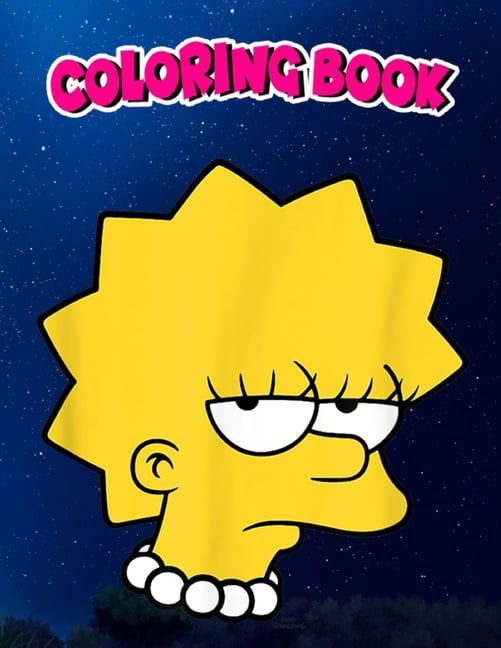 Coloring book the simpsons lisa simpson bored big face children coloring book pages to color paperback