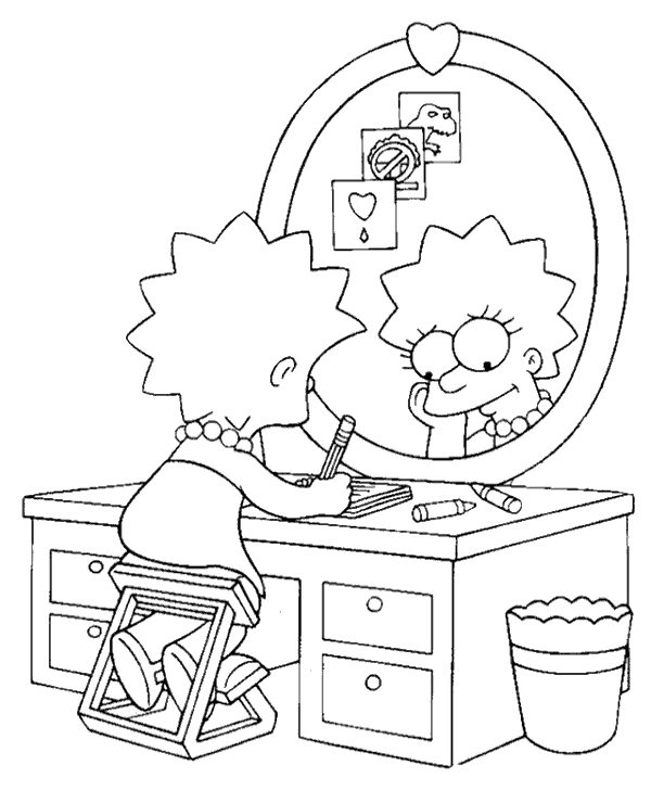 Print lisa simpson coloring page