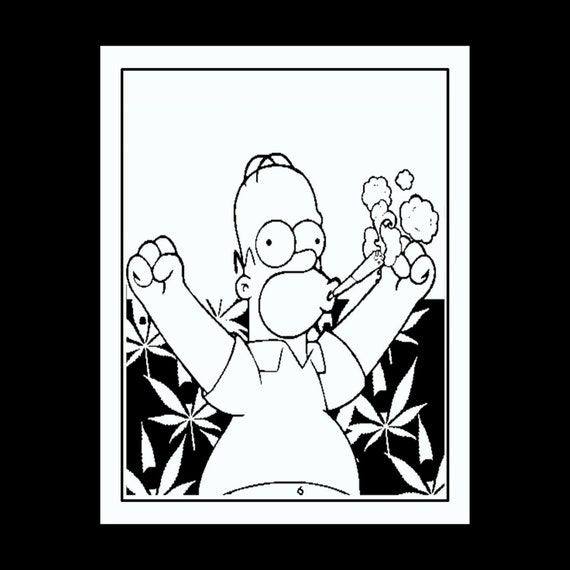 S cartoons adult coloring pages the simpsons trippy