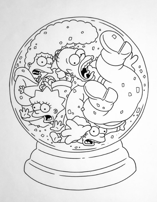 Thesimpsonsking on x another awesome simpsons pencil drawing i just came across online done for the inside booklet of the simpsons christmas dvd i realy liked how the person created this