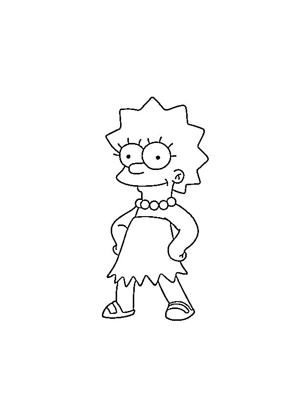 Lisa simpson coloring page