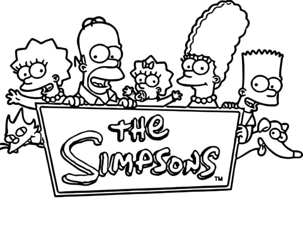 Simpsons coloring pages printable for free download