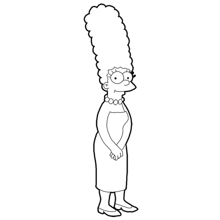 How to draw marge simpson from the simpsons step by step drawing lesson
