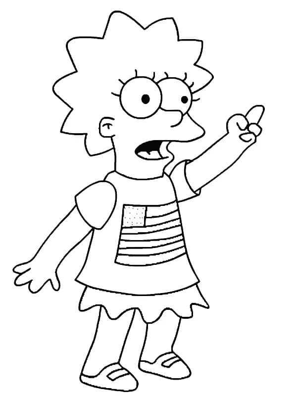 Lisa simpson coloring page