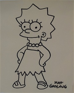 Matt groening drawing lisa simpson