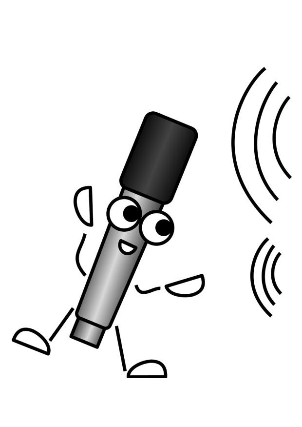 Coloring page microphone