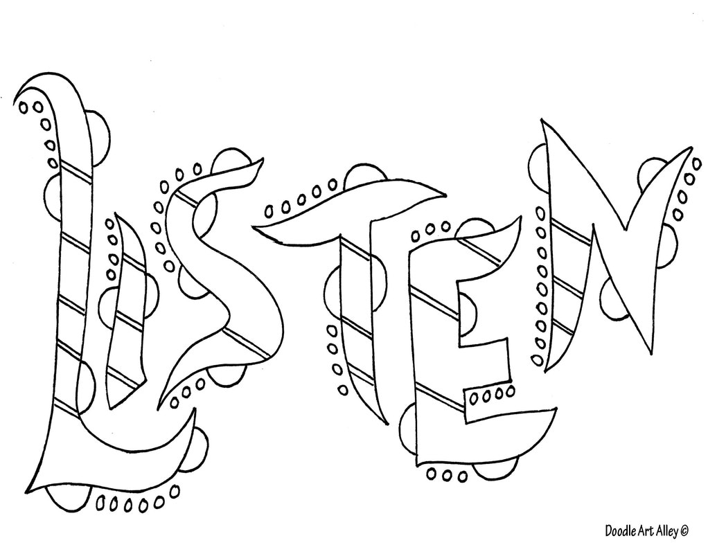 Word coloring pages