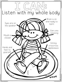 I can posters coloring pages and certificates whole body listening social emotional curriculum coloring pages