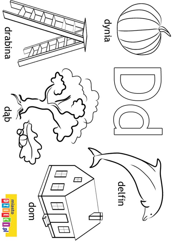 Kolorowanki malowanki dla dzieci do druku alfabet