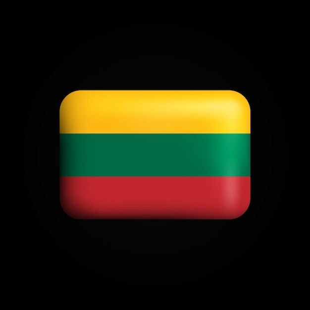 Premium vector lithuania flag d icon national flag of lithuania