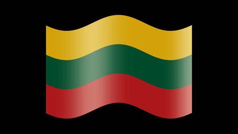 Lithuanian flag stock video footage