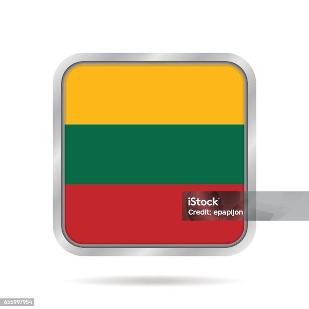 Flag of lithuania colorful lithuanian flag logo yellow green and red handdrawn brush strokes black outline vector illustration stock illustration