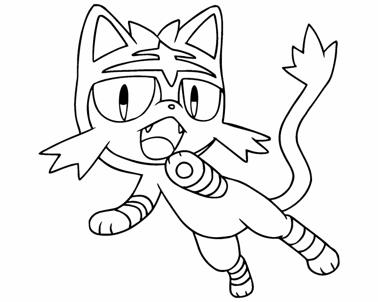 Free coloring page jul litten pokemon