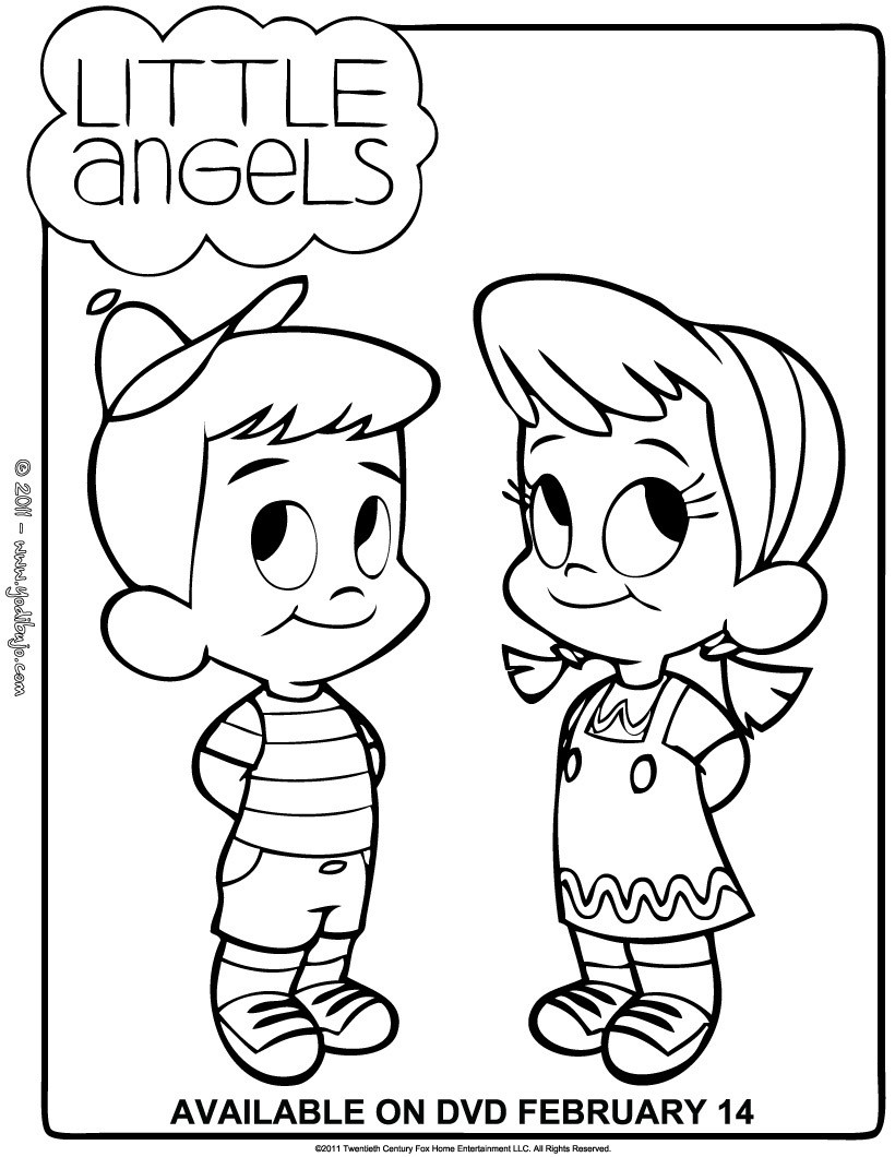 Little angels coloring pages