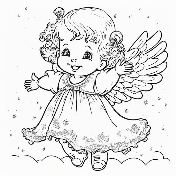 Little angels coloring pages