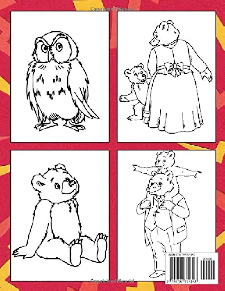 Little bear coloring book a cool coloring book with many illustrations of little bear for fans of all ages to relax and relieve stress coulon renee books