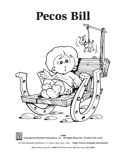 Pecos bill read color teaching resources