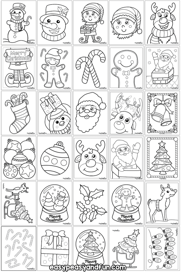 Printable christmas coloring pages