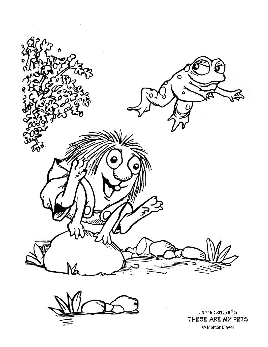 Perhaps â its frogday frog freecoloringsheet little critter cartoon styles mercer mayer