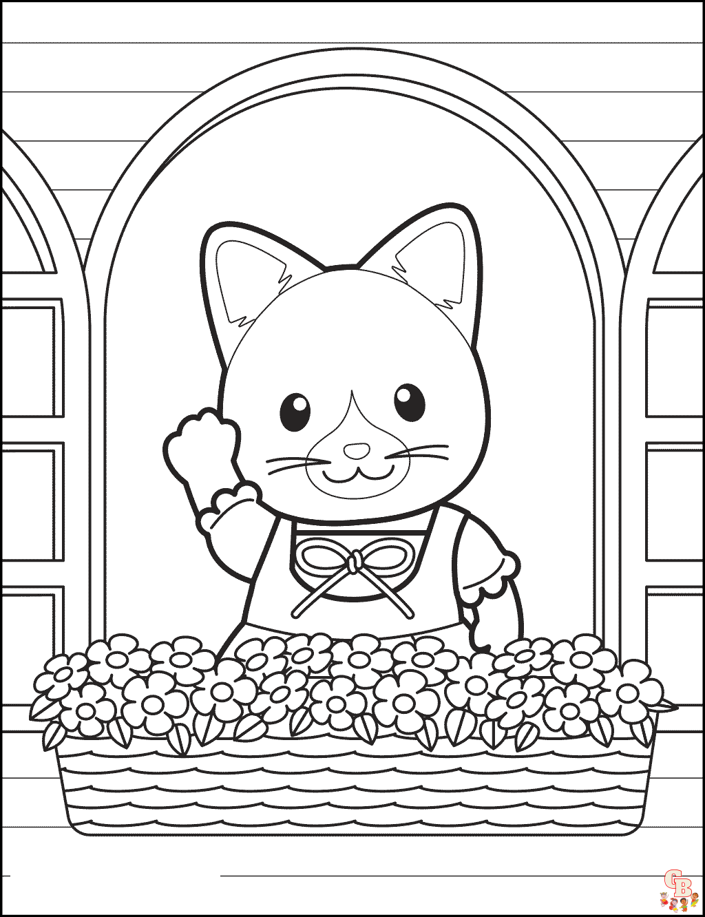 Enjoy free and printable calico critters coloring pages