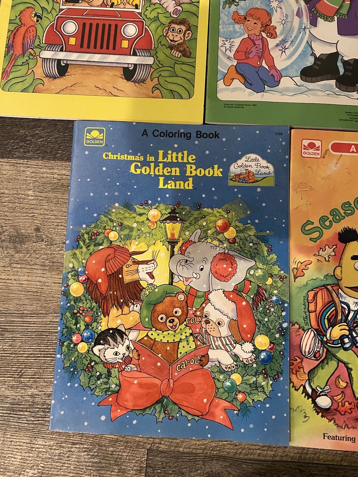 Vintage golden coloring sticker books