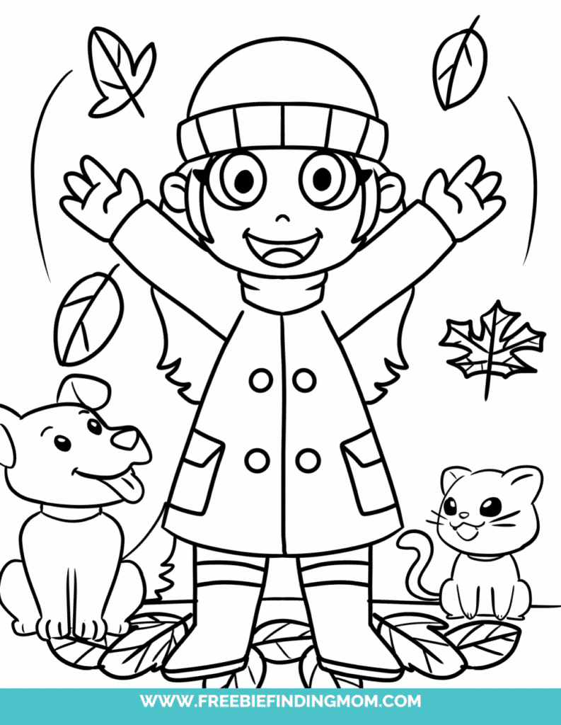 Free printable fall coloring pages for toddlers