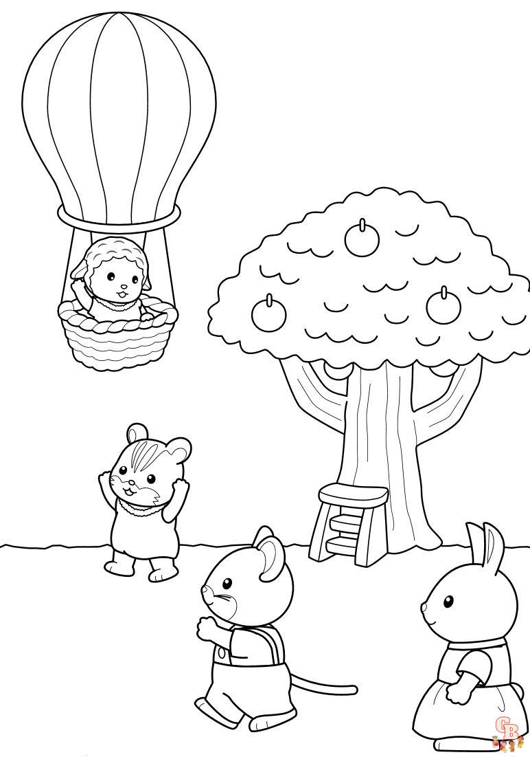 Enjoy free and printable calico critters coloring pages