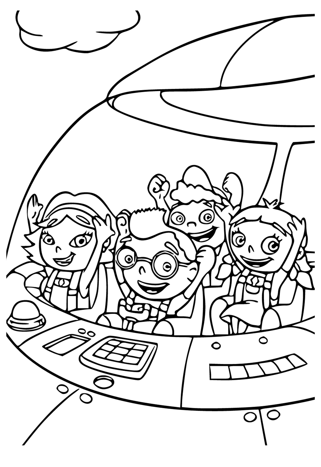 Free printable little einsteins ship coloring page for adults and kids