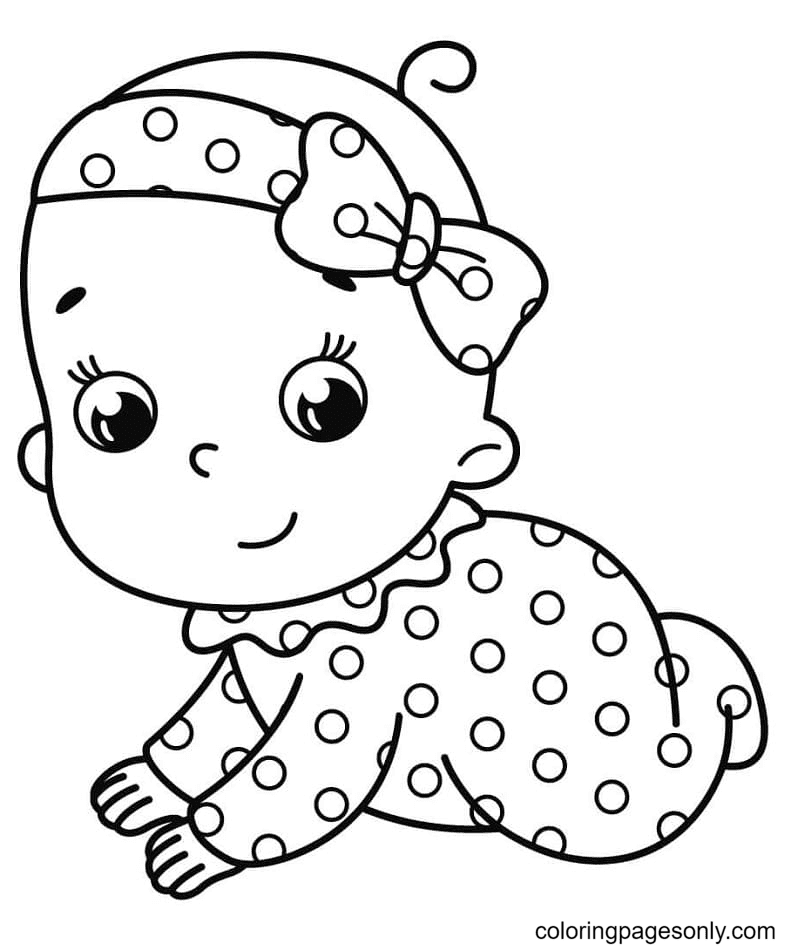 Baby coloring pages printable for free download