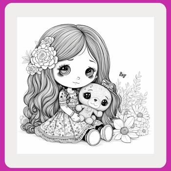 Cute girls coloring pages made by teachers