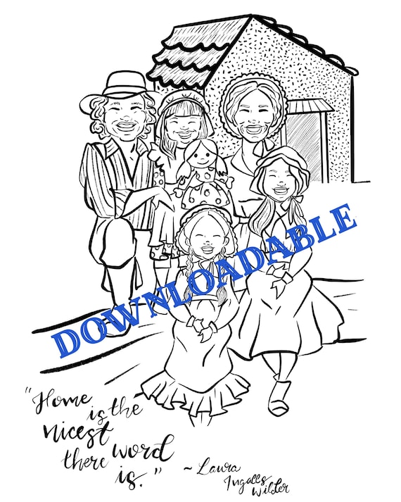 Little house on the prairie coloring page download