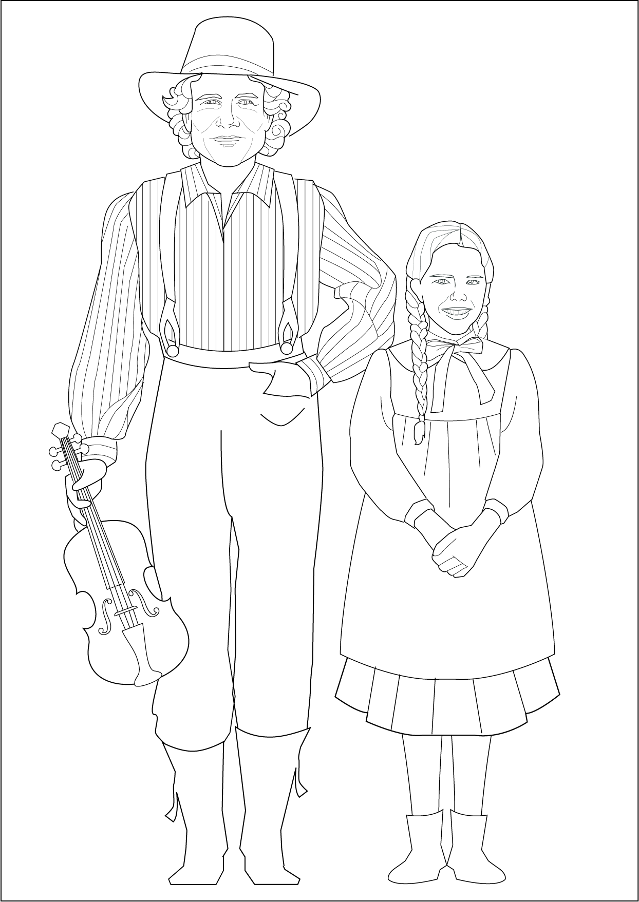 Charles ingalls laura ingalls coloring page little house on the prairie coloring pages coloring pages to print colouring pages