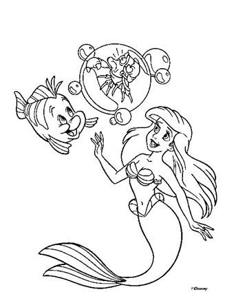 The little mermaid coloring page