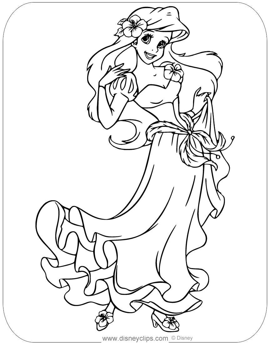 The little mermaid coloring pages