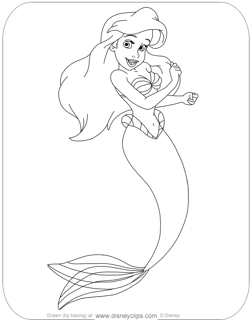 The little mermaid coloring pages