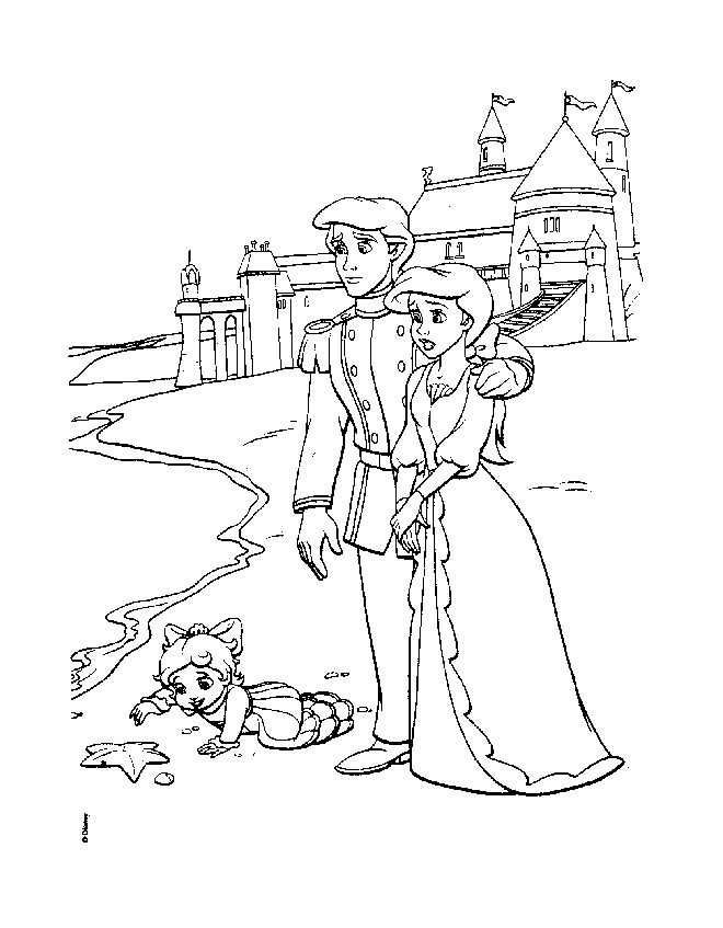 The little mermaid coloring pages