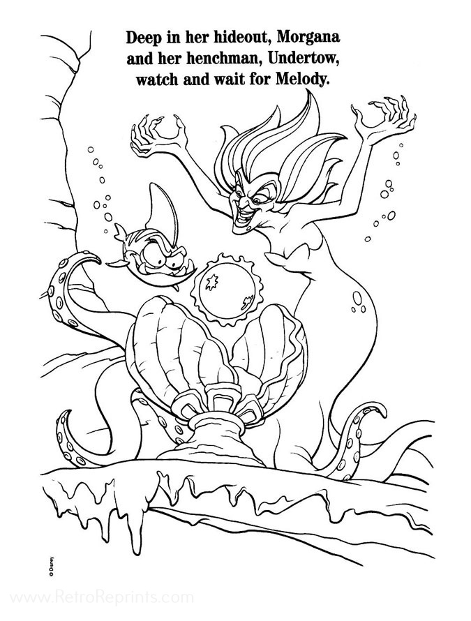 Little mermaid ii disneys return to the sea coloring pages coloring books at retro reprints