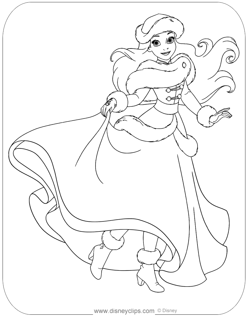 The little mermaid coloring pages