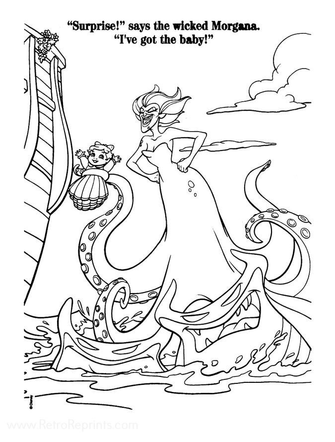 Little mermaid ii disneys return to the sea coloring pages coloring books at retro reprints