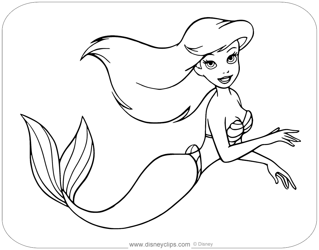 The little mermaid coloring pages