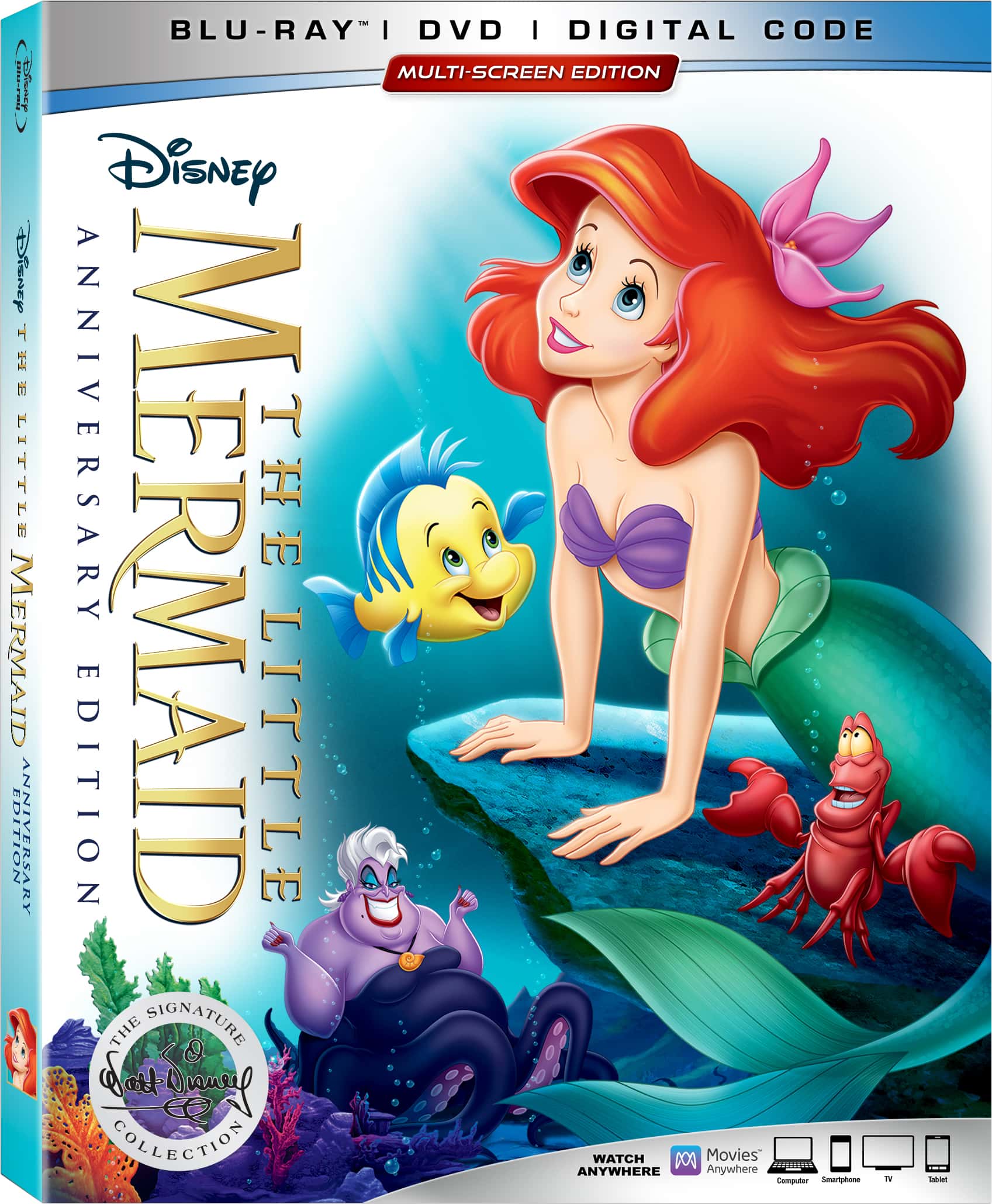 Th anniversary signature collection little mermaid coloring pages