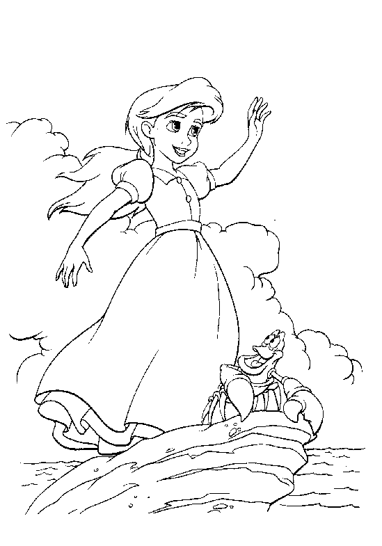 Coloring page the little mermaid animation movies â printable coloring pages