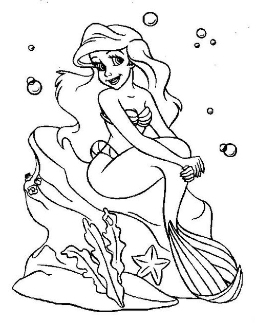 Free coloring pages little mermaid coloring pages