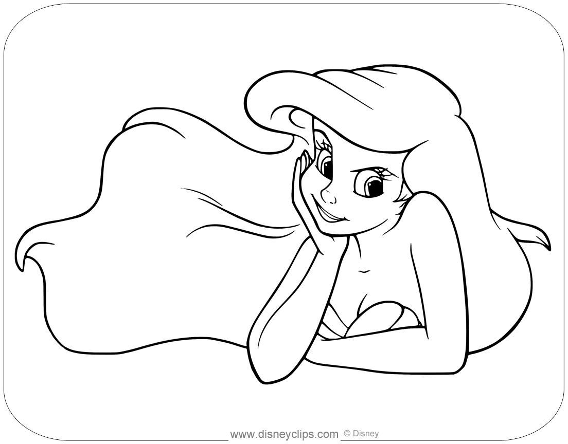 The little mermaid coloring pages