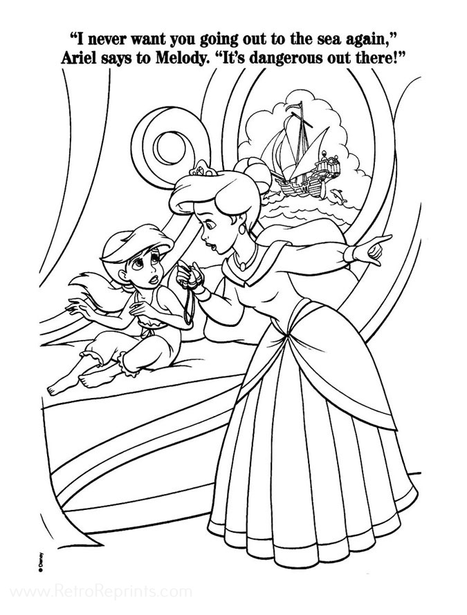 Little mermaid ii disneys return to the sea coloring pages coloring books at retro reprints