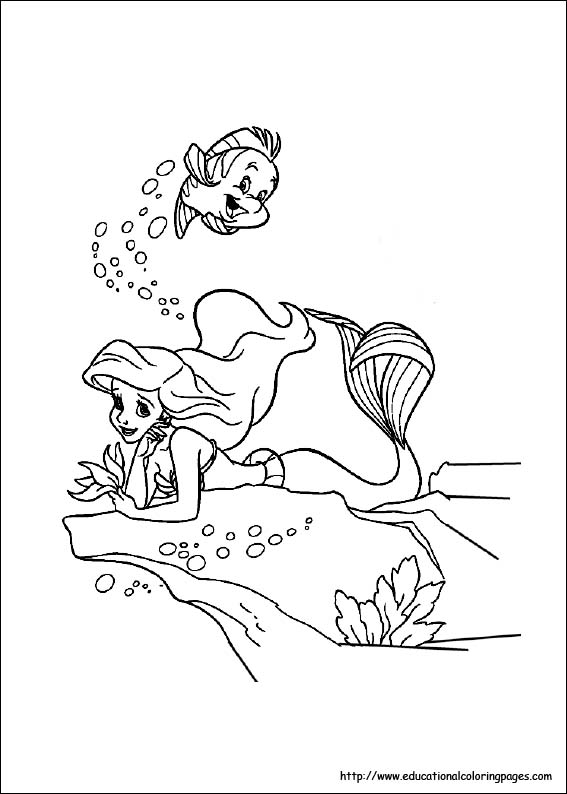 Little mermaid coloring pages free for kids