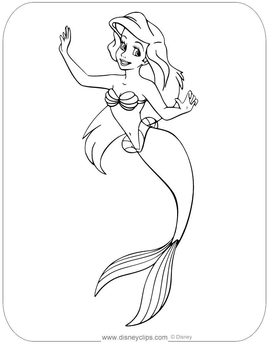 The little mermaid coloring pages