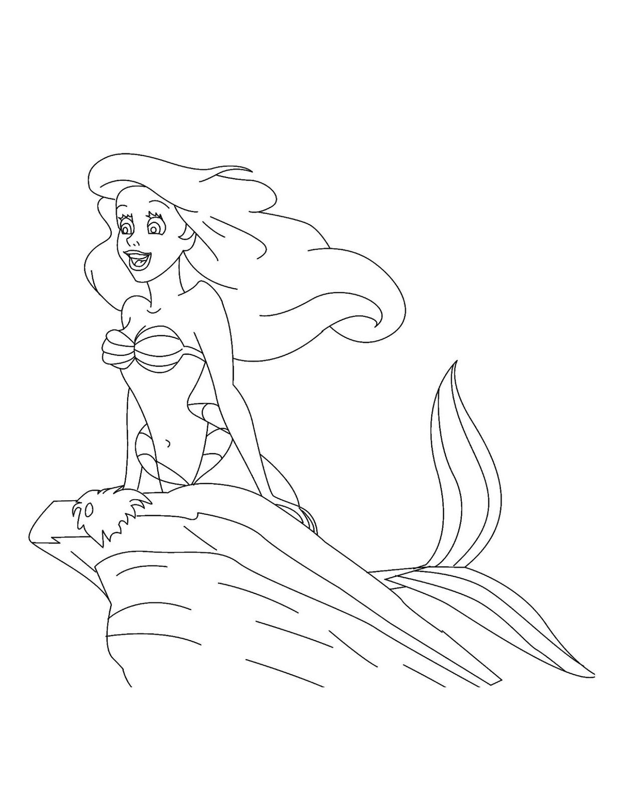 Free printable little mermaid coloring pages for kids