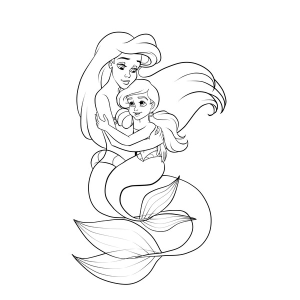 Ariel outline svg ariel clipart little mermaid svg prince